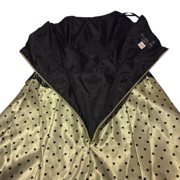 Jessica McClintock Gunne Sax Y2k 80s 90s Ballerina Strapless Prom Polka Dot Sz 7 - Picture 7 of 10